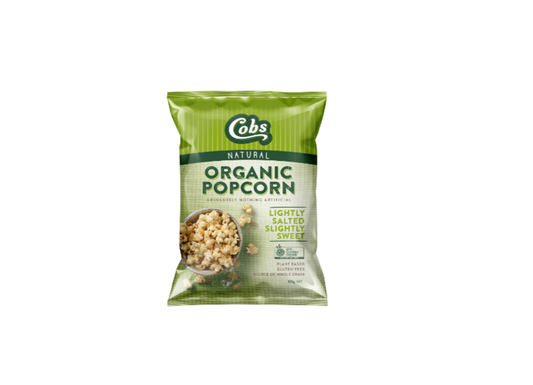 Cobs Organic Popcorn Lightly Salted Lightly Sweet 120g