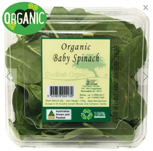 Organic Baby Spinach /Punnet