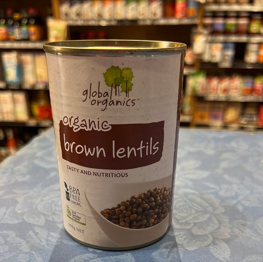 Globall organics-brown lentils -400g