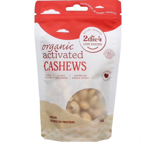 2die4-Organic cashews-120g