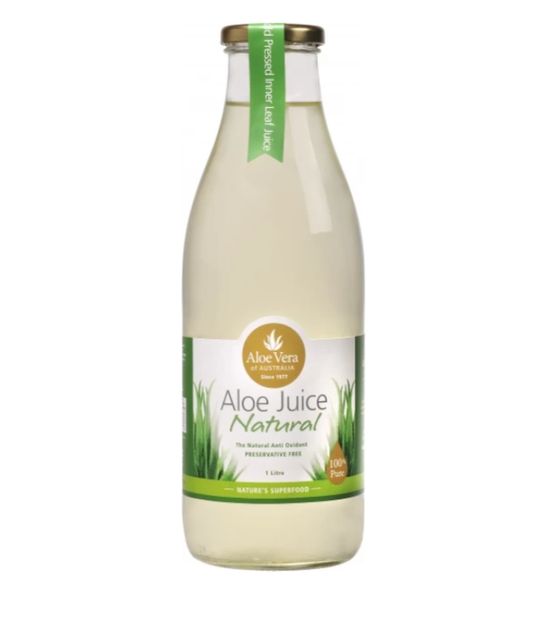 Aloe Vera Of Australia-Juice Natural 100% Pure Preservative Free (Glass)-1L