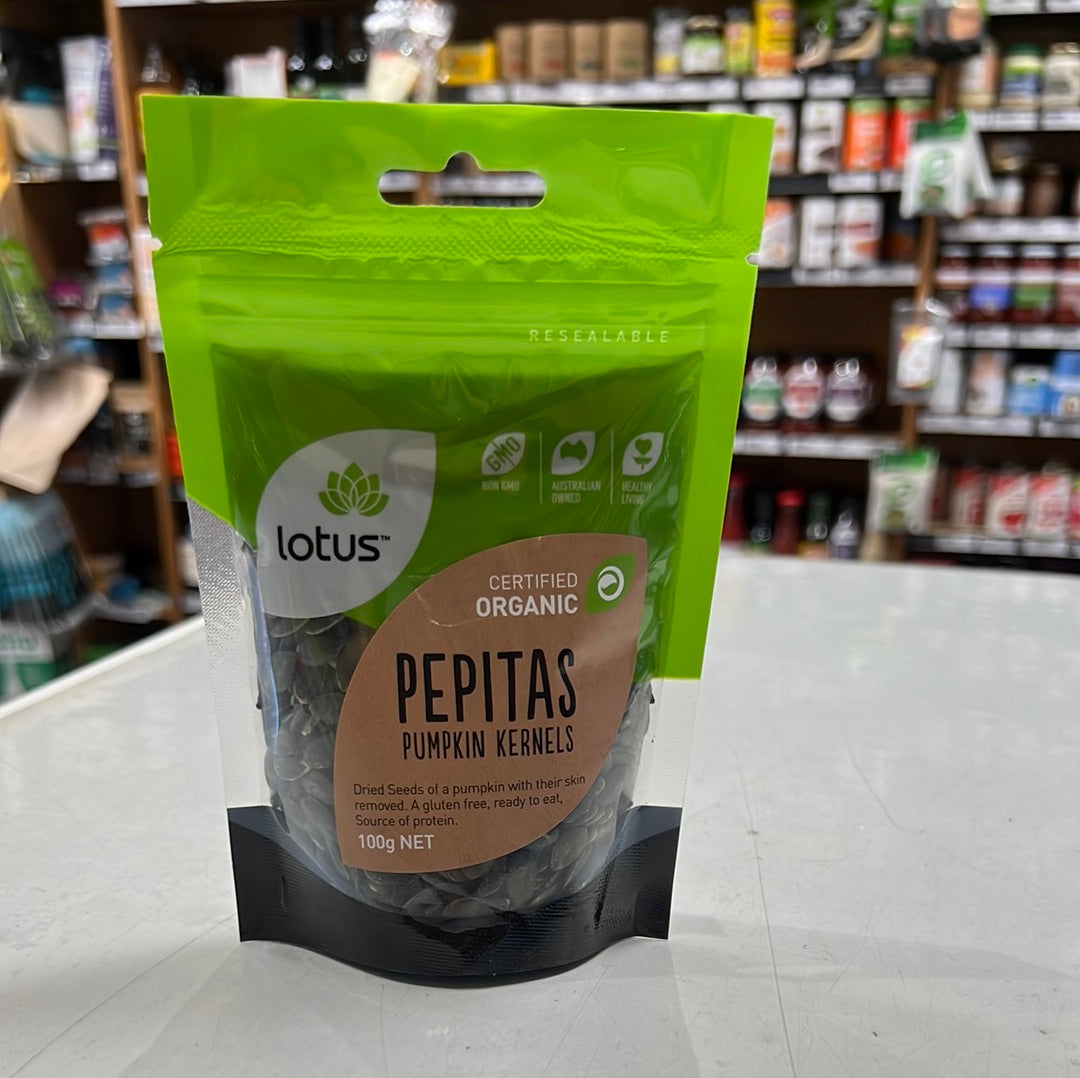 Lotus-Organic Pepitas(pumpkin kernels)-100g