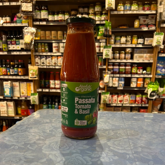 Absolute organic-passata tomato & basil-680g