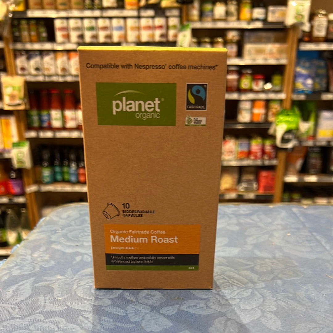 Planet-organic fairtrade Coffee(medium roast)10cap