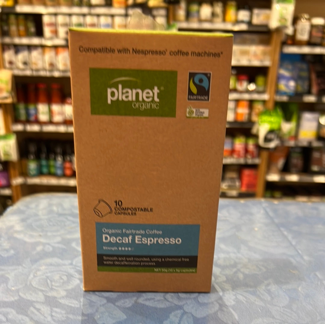 Planet-organic fairtrade Coffee(drcaf espresso)10 cap